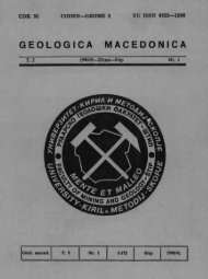 GEOLOGICA MACEDONICA IGeoI. maced. I T. 5