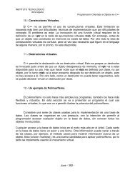 10.- Constructores Virtuales. El C++ no se permite el uso de ...