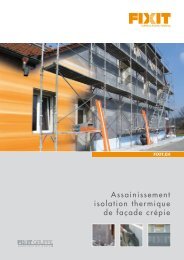 Assainissement isolation thermique de façade crépie - Fixit AG