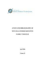 annotated bibliography of new zealand research into family violence