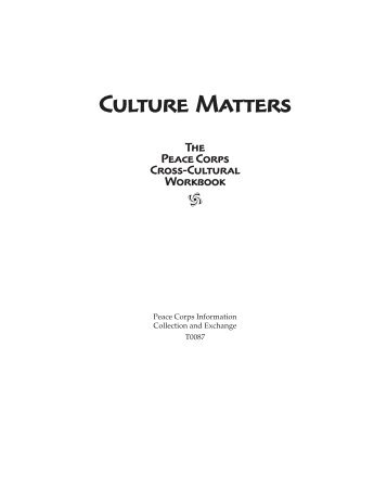 Culture Matters The Peace Corps Cross-Cultural Workbook