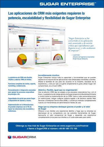 SUGAR ENTERPRISEâ¢ Las aplicaciones de CRM ... - SugarCRM