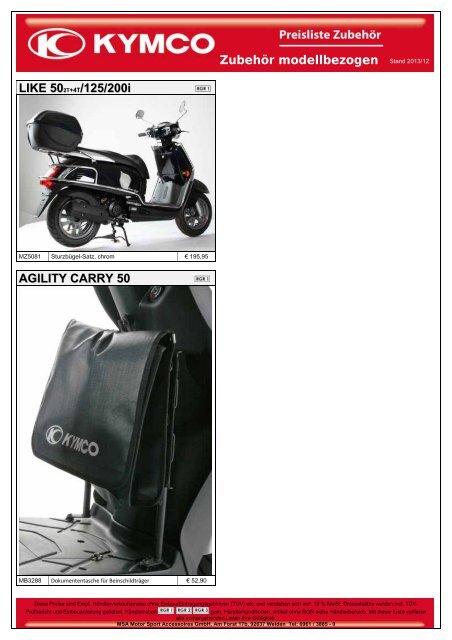 TrÃ¤gersysteme - Kymco