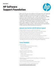 HP Software Support Foundation - Data Sheet (US English)