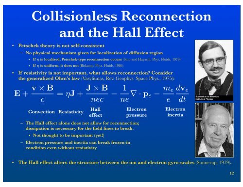 reconnection - Plasma Physics at West Virginia University