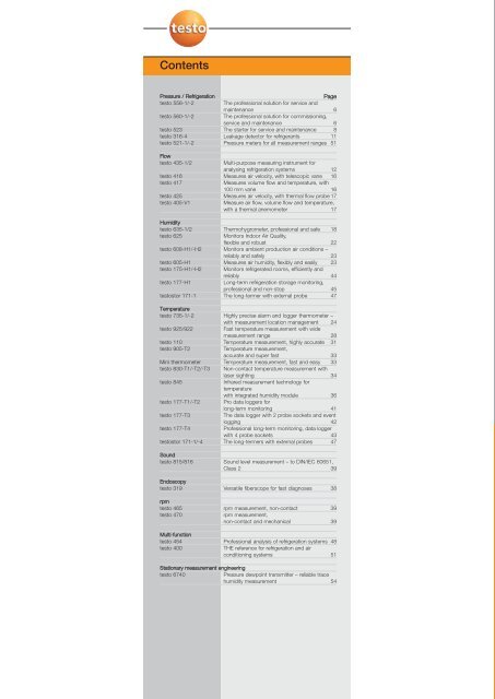 Measurement Solutions for Refrigeration Technology