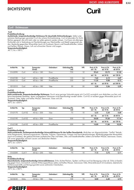 WISSENSWERTES ZU KLEBSTOFFEN - REIFF Technische Produkte