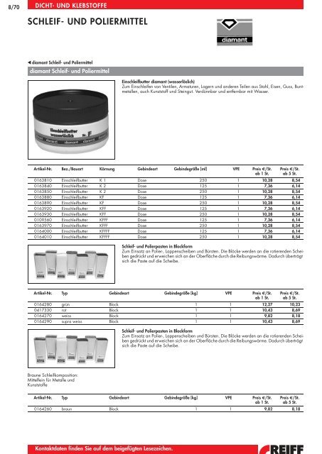 WISSENSWERTES ZU KLEBSTOFFEN - REIFF Technische Produkte