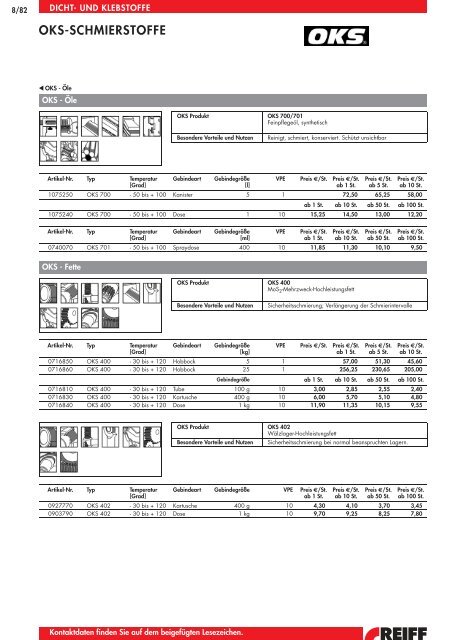 WISSENSWERTES ZU KLEBSTOFFEN - REIFF Technische Produkte