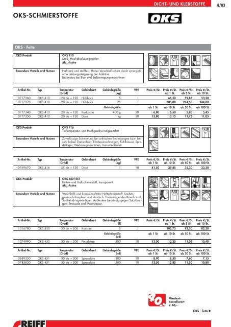 WISSENSWERTES ZU KLEBSTOFFEN - REIFF Technische Produkte