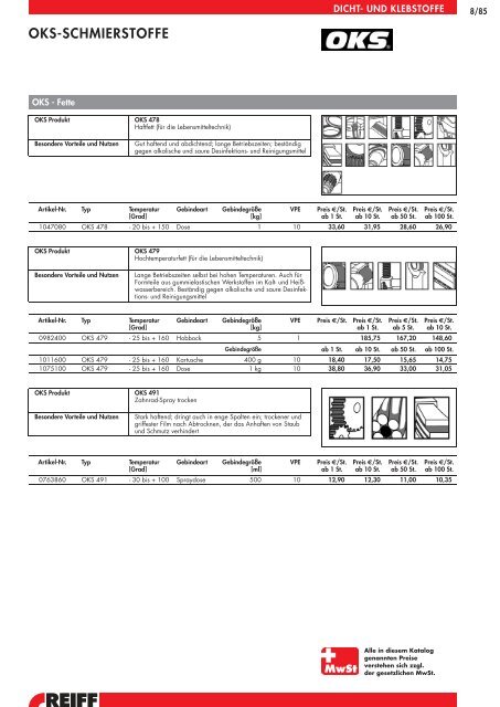 WISSENSWERTES ZU KLEBSTOFFEN - REIFF Technische Produkte