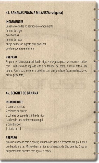 Livro de Receitas - Banana Express OrgÃ¢nica