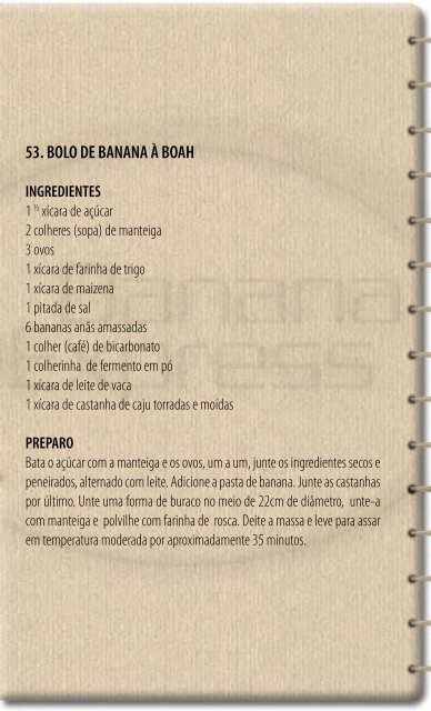 Livro de Receitas - Banana Express OrgÃ¢nica