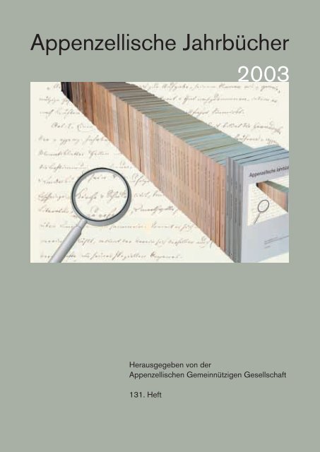 Jahrbuch 2003 - Appenzellische Gemeinnützige Gesellschaft