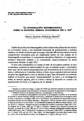 Marco Antonio Peñaloza Bretel·· - Repositorio UASB-Digital