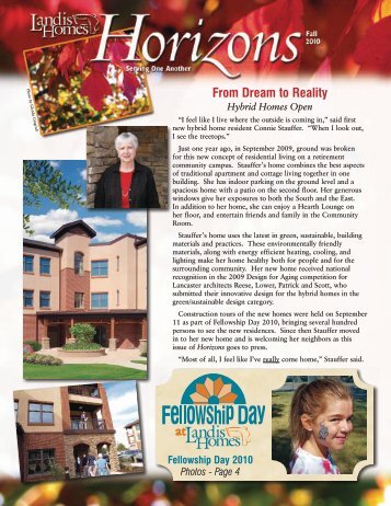 2010 Fall Horizons Newsletter - Landis Homes