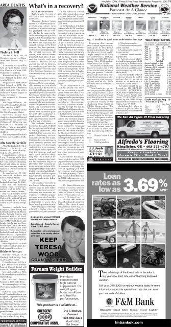 Pages 8-14. - Kingfisher Times and Free Press