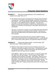 Frequently Asked Questions - Upper Main Line YMCA