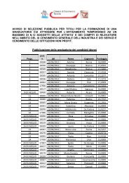 avviso di selezione pubblica per titoli per la formazione di una ...