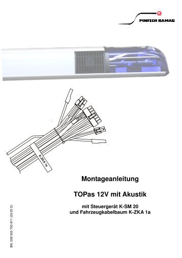 Montageanleitung TOPas 12V mit Akustik, K-SM 20 - Pintsch Bamag