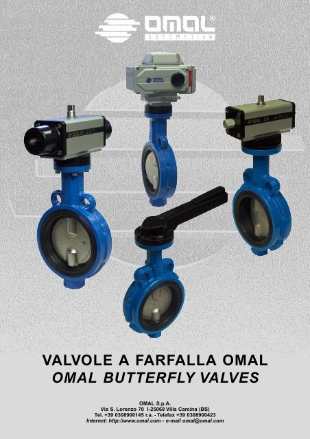 valvole a farfalla omal omal butterfly valves - Szele-Tech Bt.