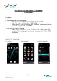 Nokia Symbian S60 v5 Wi-Fi Browsing User Guide - PCCW
