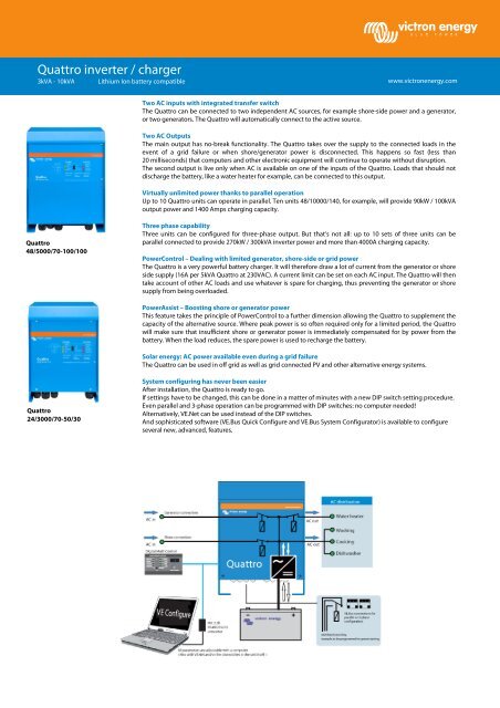 Quattro inverter / charger - Victron Energy