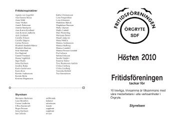 FritidsfÃ¶reningen HÃ¶sten 2010