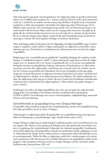 Krav och rekommendationer webb.pdf - Greppa nÃ¤ringen
