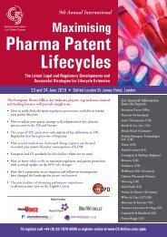 Pharma Patent Lifecycles - Bristows