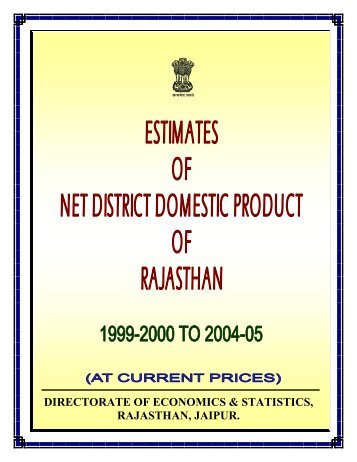 directorate of economics & statistics, rajasthan, jaipur.