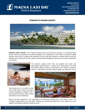 VIEW PDF - Mauna Lani Resort