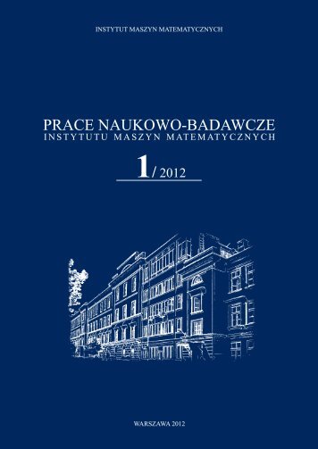 Numer 1/2012 - Instytut Maszyn Matematycznych