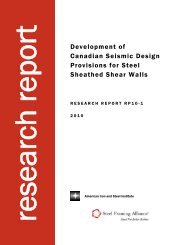 Development of Canadian Seismic Design Provisions for Steel ...