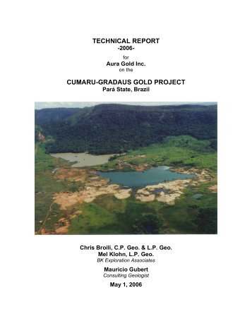 technical report cumaru-gradaus gold project - Aura Minerals Inc.