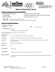 MSDS - Mohawk Finishing Products