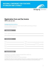 Registration Form and Tax Invoice - AATE/ALEA National conference