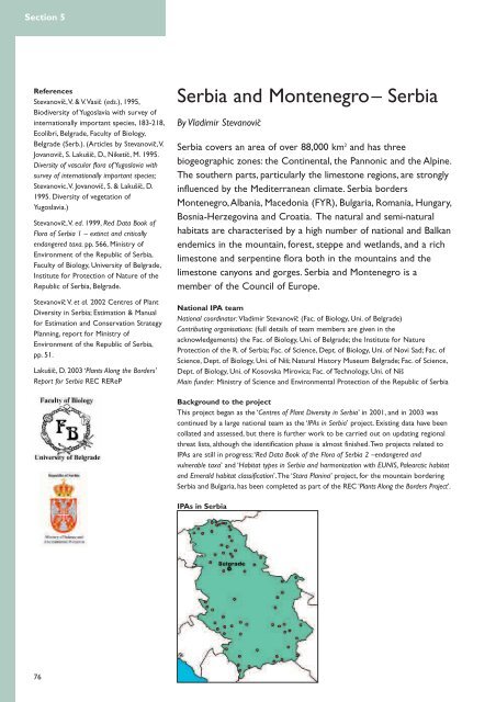 important plant areas in central and eastern europe - hirc.botanic.hr ...