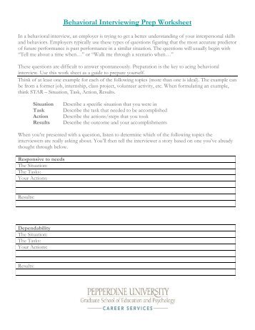 preparing for a behavioral interview