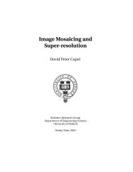 Image Mosaicing and Super-resolution - Robotics Research Group