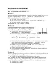 Physics 15c Problem Set #2