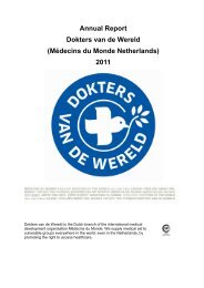 Annual Report Dokters van de Wereld (MÃ©decins du Monde ...