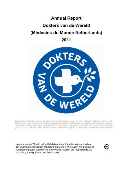 Annual Report Dokters van de Wereld (MÃ©decins du Monde ...