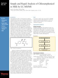 Simple and Rapid Analysis of Chloramphenicol in Milk by LC-MS/MS