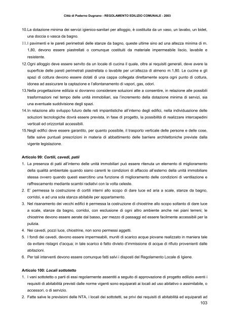 Regolamento Edilizio Comunale - Sito Istituzionale del Comune di ...