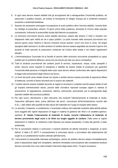 Regolamento Edilizio Comunale - Sito Istituzionale del Comune di ...