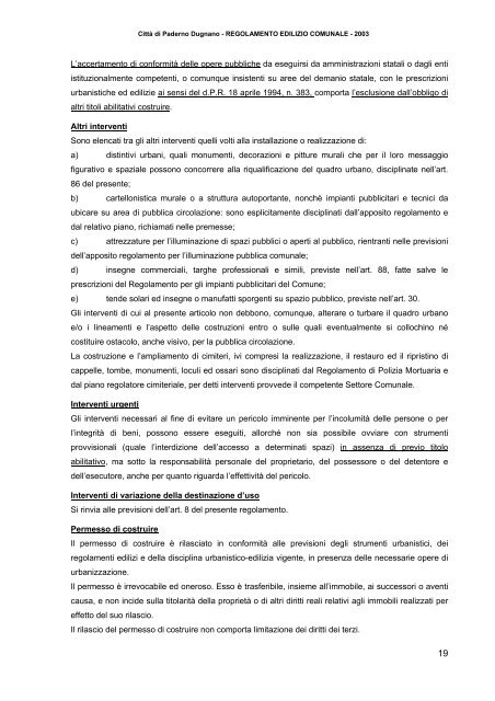 Regolamento Edilizio Comunale - Sito Istituzionale del Comune di ...