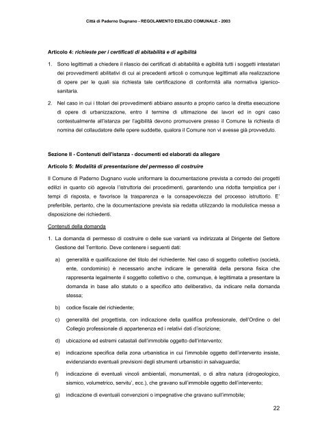 Regolamento Edilizio Comunale - Sito Istituzionale del Comune di ...