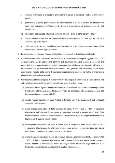 Regolamento Edilizio Comunale - Sito Istituzionale del Comune di ...