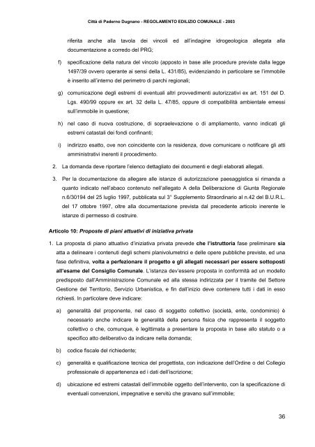 Regolamento Edilizio Comunale - Sito Istituzionale del Comune di ...